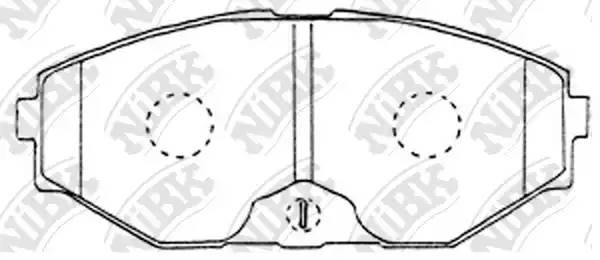 Колодки тормозные NISSAN Maxima (00-06) передние (4шт.) NIBK PN2261 NIBK