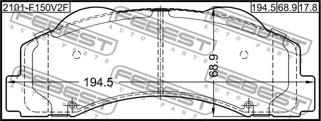 колодки дисковые передние!\ Ford Expedition 07-09 2101-F150V2F FEBEST