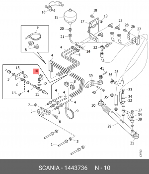 штуцер прокачки цилиндра рулевого управления!\ SCANIA P/R/T 1443736 SCANIA