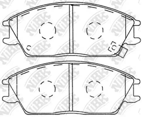 Колодки тормозные HYUNDAI Accent передние (4шт.) NIBK PN0091 NIBK