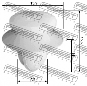 Клипса MITSUBISHI LANCER CY,CZ# 2007.03- 88570-061 88570061 FEBEST