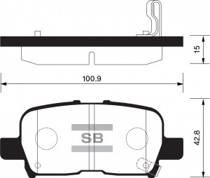 Колодки тормозные дисковые Honda Odyssey/MR-V/MDX/Pilot, Acura MDX 01 SP1371 SP1371 SANGSIN