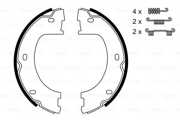 Колодки барабанные 0986487751 0 986 487 751 BOSCH