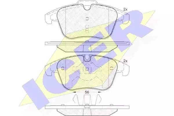 181886 колодки дисковые передние!\ Citroen C5 1.8/2.0/1.6HDi/2.0HDi 08> 181886 ICER