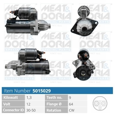 Стартер FIAT Doblo (10-) MEAT&DORIA 5015029 MEAT DORIA