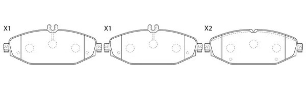 Колодки тормозные MERCEDES-BENZ C 180 AMG 03.14-, MERCEDES-BENZ C 300 09.15-08.1 BP31019W SB NAGAMOCHI