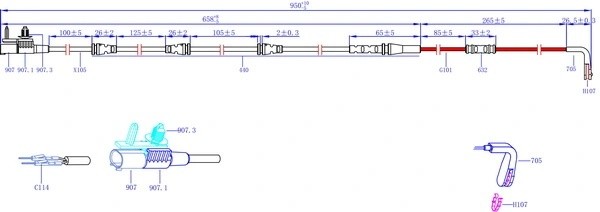Датчик износа тормозных колодок LAND ROVER RANGE ROVER SD4 SWS1708 SWS1708 SANGSIN