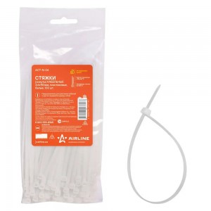 Хомут нейлоновый AIRLINE 3.6 х 150 мм белый 100 шт. ACT-N-04 AIRLINE