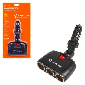 Прикуриватель-разветвитель на 3 гнезда (трансформер) ASP-3T-09 ASP-3T-09 AIRLINE