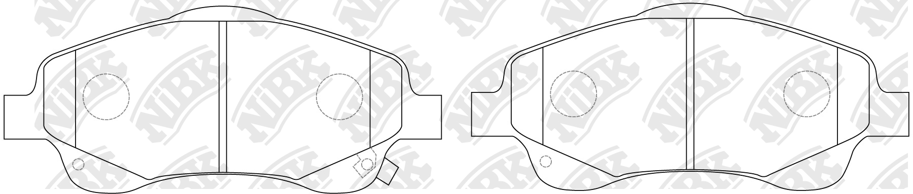 Колодки тормозные передние TOYOTA AVENSIS 03/COROLLA VERSO 1.8/2.0D/2.2D PN1233 PN1233 NIBK