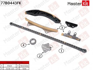 Комплект цепи ГРМ HYUNDAI KIA G4LA 77B0443FK 77B0443FK MASTER KIT