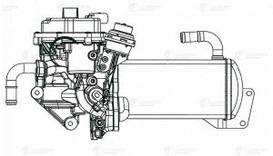 Клапан EGR (рециркуляции выхл. газов) с теплообмен. для а/м VW Transporter (03-) LREG 1801 LUZAR