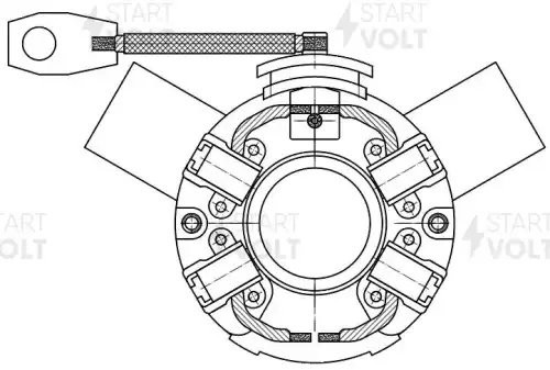 Щетка стартера для а/м ВАЗ 2110-2112/1118/2170 (тип БАТЭ) "STARTVOLT" VBS 0103 START VOLT
