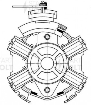 Узел щеточный стартера для а/м VAG Touran (03-) 1.9TDI/2.0TDI/Passat B6 (05-) 2. VBS 1836 START VOLT