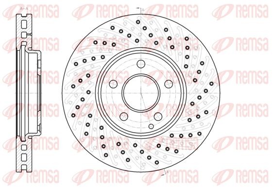 Диск тормозной MERCEDES S (W220) передний (1шт.) REMSA 694310 REMSA