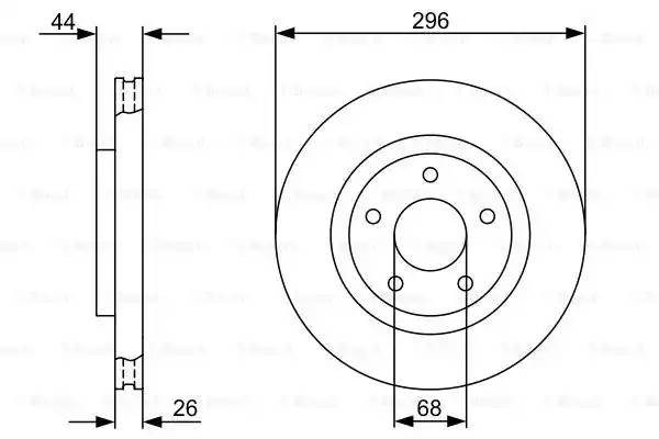 Диск тормозной 0986479358 0 986 479 358 BOSCH