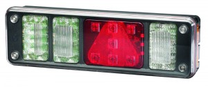 фонарь задний многосекц!LH 6-секц. прямоуг.черн корпГибрид ламп с LED секциями\K 2VP340961-011 HELLA