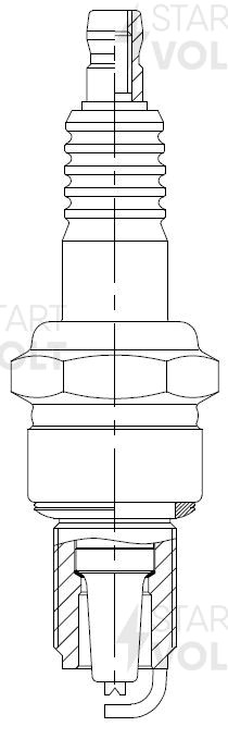 Свеча зажигания для а/м Лада 2110 инж. (зазор 1мм, с резистором) (кмпл. 4шт) (VS VSP 0013 START VOLT