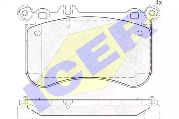 182042 колодки дисковые передние !\ MB CLS/CL C216 5.0 11># 182042 ICER