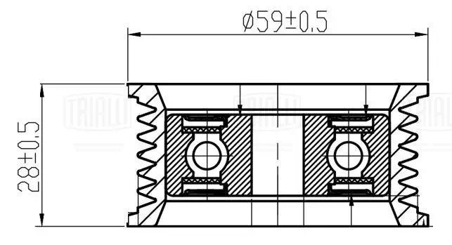 Ролик привод. ремня для а/м Lexus RX (15-)/NX (14-) 2.0T [8AR] (опор.) (CM 5976) CM 5976 TRIALLI