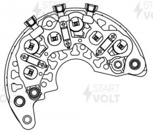 Мост диодный ген. для с/т Case/New Holland с дв. Cummins (VDB 1751) VDB 1751 START VOLT