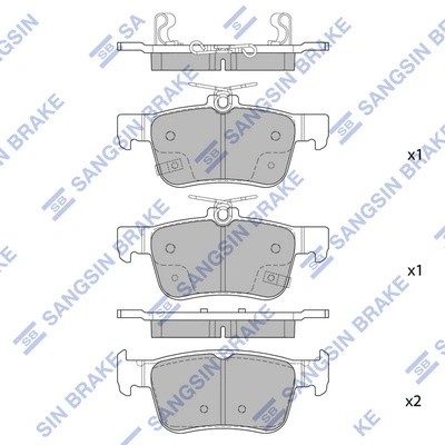 Колодки тормозные дисковые Honda Civic 16 SP4127 SP4127 SANGSIN
