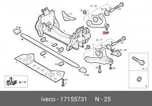 гайка !M16x1.5 \Iveco Daily 17155731 IVECO