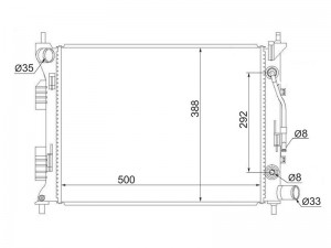 Радиатор HYUNDAI SOLARIS / KIA RIO III 11-(трубчатый) SGHY0016R SGHY0016R SGHY0016R SAT