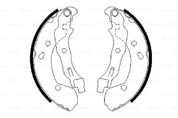 Колодки барабанные RENAULT CLIO III, NISSAN NOTE, MICRA K12 0986487668 0 986 487 668 BOSCH