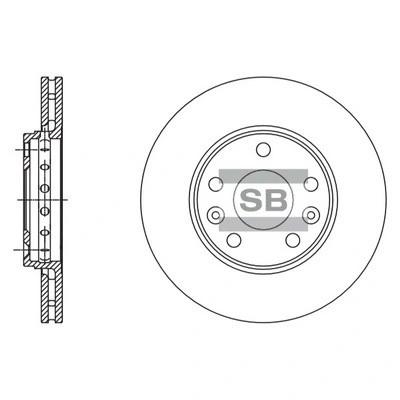 Диск тормозной RENAULT Megane (08-),Laguna (07-),Duster (10-) передний (1шт.) SA SD3060 SANGSIN