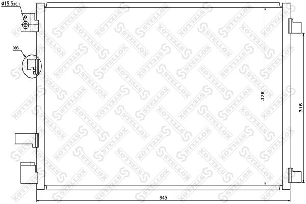 радиатор кондиционера!\ Nissan Qashqai 1.5DCi 07> 10-45482-SX STELLOX