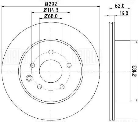 Диск торм. для а/м Nissan Qashqai (06-)/X-Trail T31 (07-) зад. d292 (перф/слот/о DF 276S TRIALLI