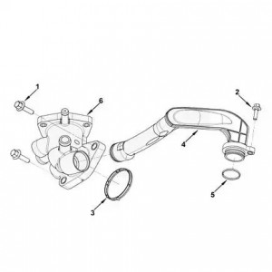 Корпус термостата 3302 дв.Cummins ISF 2.8 (5264757) (Haffen) 0402 HAFFEN