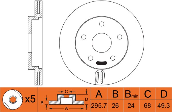 Диск тормозной NISSAN TEANA 2008-2013 RN1419 RN1419 NIBK