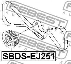 шкив коленвала!\ Subaru Legasy 97-14/Forester 96-12/Impreza 92-14 SBDS-EJ251 FEBEST