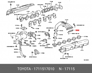 Прокладка 17115-17010 17115-17010 TOYOTA