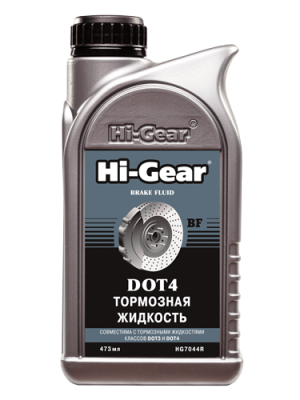 жидкость тормозная DOT4 ! 0.473L \ HG7044R HI GEAR