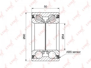 MERCEDES BENZ W164 M-KLASSE (ML) (2005-2011) 54X90X50 ПОДШ+КОЛЬЦО+ГАЙКА WB-1288 LYNXAUTO