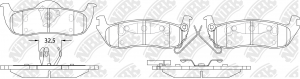Колодки тормозные дисковые JEEP GRAND CHEROKEE 3.0 2005 - 2010 PN0429 PN0429 NIBK