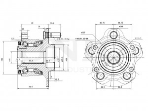 Ступица задняя (с ABS) HUB-20162 UNIO