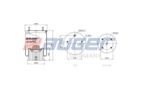 пневмобаллон со стаканом AU342924KP AUGER