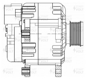 Генератор для ам VAG Octavia III (13-),Fabia III (14-),Rapid (15-) 1.6i 140A LG1 LG 1823 START VOLT