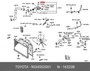 Пробка сливная блока цилиндров 90345-52001 90345-52001 TOYOTA