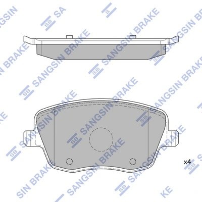 Колодки тормозные передние Skoda Fabia 2.0i 16V 01 SP1806 SP1806 SANGSIN