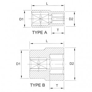 Головка торцовая 12 гр. 1/2" 24мм F4024 LICOTA TOOLS