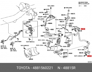 ВТУЛКА ЗАДНЕГО СТАБИЛИЗАТОРА 48815-60221 48815-60221 TOYOTA