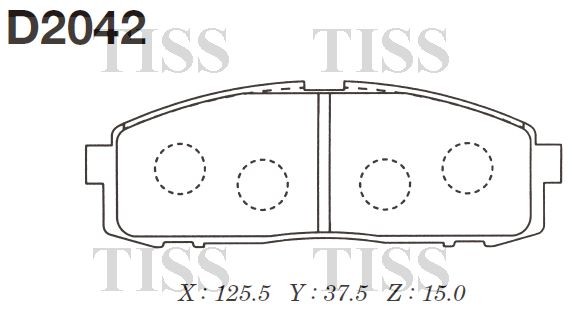 D2042-01 колодки дисковые задние!\ Toyota Celica 2.0i GT 85-90/Supra 3.0/T 86-93 D2042 MK KASHIYAMA