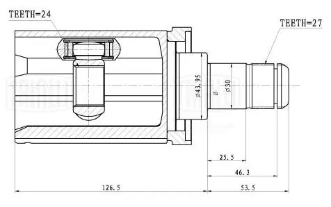 ШРУС внутренний передний левый GO2602 TRIALLI