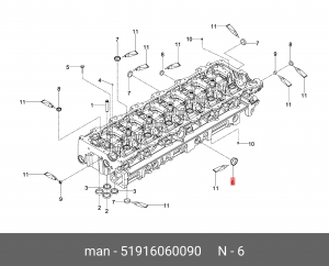 Запорная крышка A40,15/14,5-X5CRNI1810N 51916060090 MAN