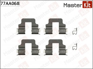 Комплект установочный дисковых колодок OPEL ASTRA G, H 98-09, CORSA C, MINI R50, 77AA068 MASTER KIT